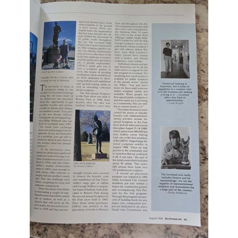 Southwest Art Magazine- AUGUST 1988 Vintage